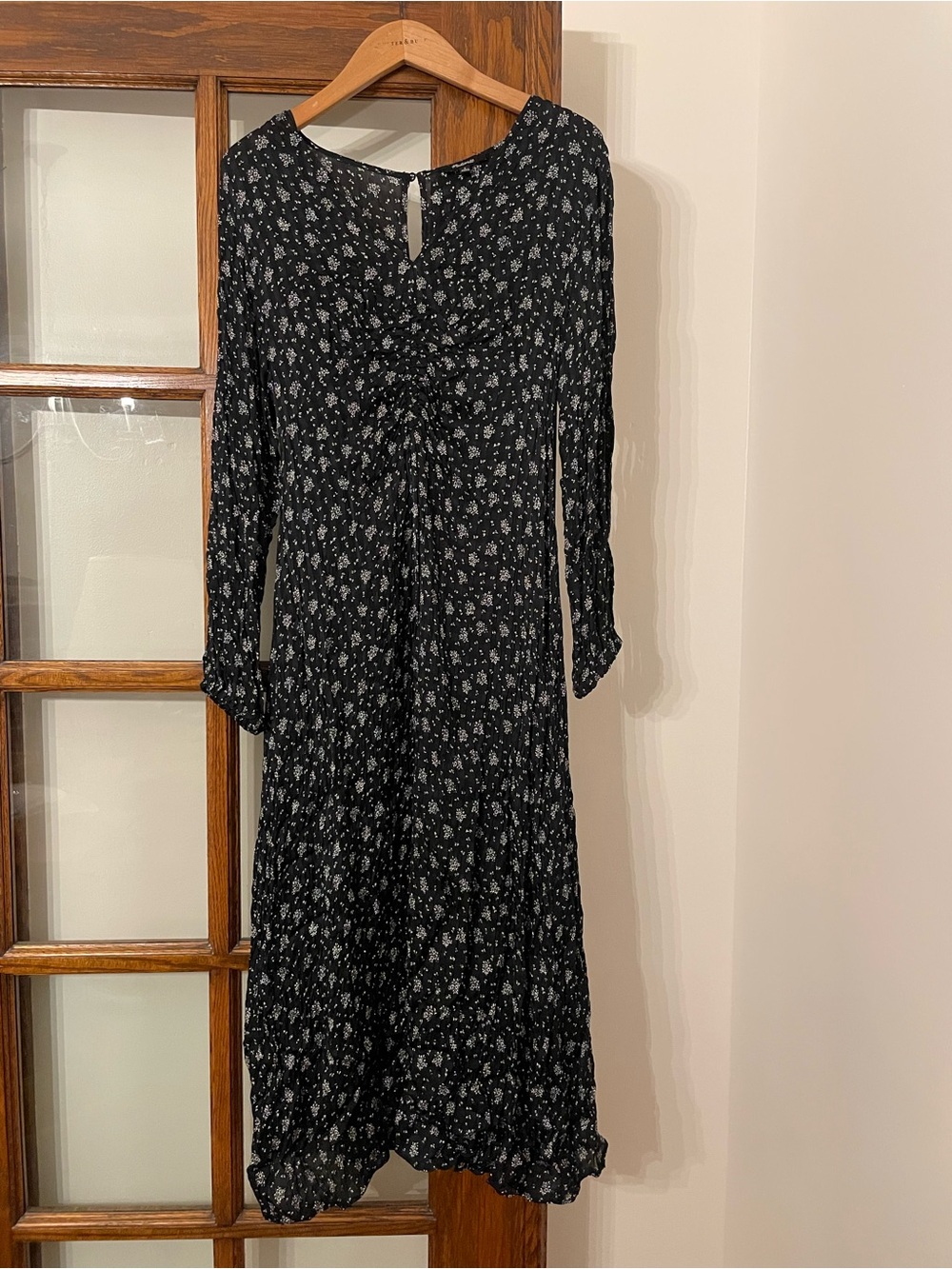 Madewell Black Floral Maxi Dress